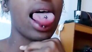 Black Beauty with Big Natural Tits Pleases Her Man