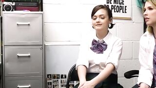 Banging vibrator stealing coeds in the backroom