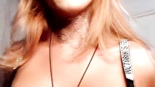 Busty Femboy Fapping Her Huge Penis