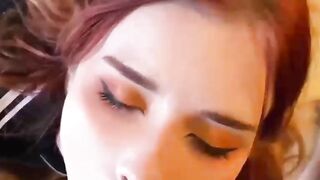 Redhead Hard Fucking and Deep Blowjob Cum in Mouth