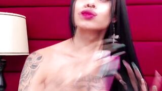 Horny Trans Fapping Her Enormous Dick