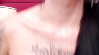 Horny Trans Fapping Her Enormous Dick