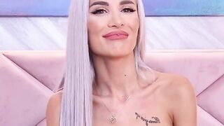 Skinny blonde with big fake tits 2