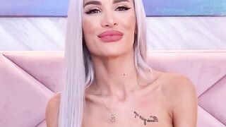 Skinny blonde with big fake tits 2
