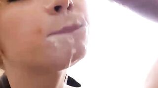 Tender Girl Hard Facefuck Closeup Cum in Mouth