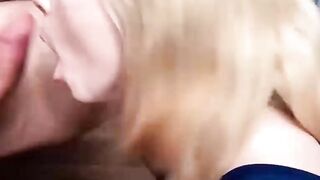 Horny Deepthroad and Cum in Mouth POV after