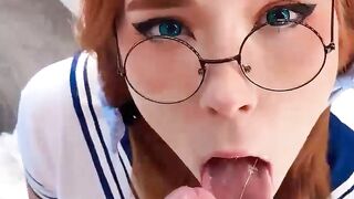 Horny girl in Sailor Moon Cosplay Passio