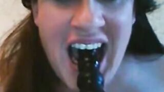 BBW with Big Tits Plays with Sex Toy on Webcam