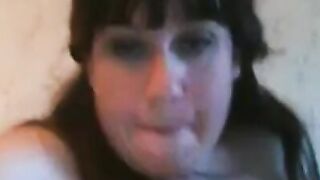 BBW with Big Tits Plays with Sex Toy on Webcam