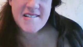 BBW with Big Tits Plays with Sex Toy on Webcam