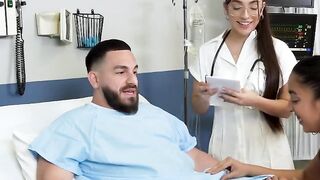 Fourway with three naughty female doctors