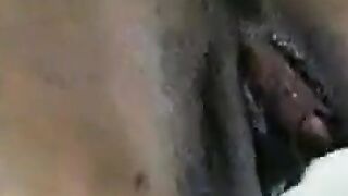 Black girl's juicy pussy on webcam