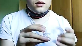 Anal Chastity: Ass-to-Mouth BDSM with a Twink Amateur