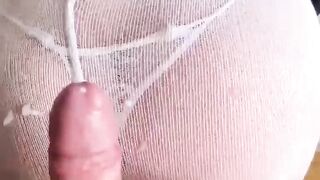 Sexy Student in Pantyhose Footjob and Ha