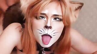 Cute Redhead Fox Deepthroat and Hard Fu