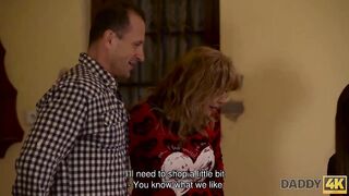 DADDY4K. Woman catches unfaithful husband fucking her slutty daughters