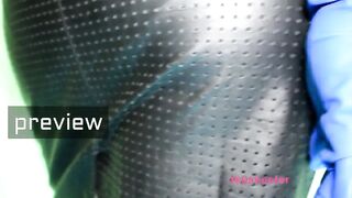 Hand Job by fetish ex-ex-wife in the morning, cum on leather
