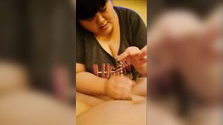 Dick Sounding Hand Job from an amateur woman