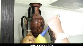 Slim Young Latina Teenie Maid Pounded By Big Dick Client