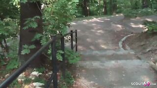 Cute German women talk to First point of watch Suck Outdoor by