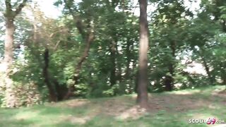 Cute German women talk to First point of watch Suck Outdoor by