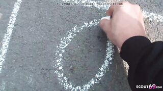 Cute German women talk to First point of watch Suck Outdoor by