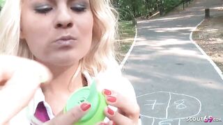 Cute German women talk to First point of watch Suck Outdoor by