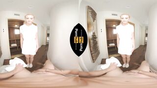 VR 180 - Sauna Worker Paisley Porter Helps Nathan Bronson Enjoy his
