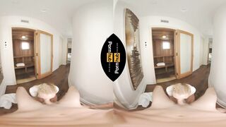 VR 180 - Sauna Worker Paisley Porter Helps Nathan Bronson Enjoy his
