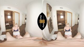VR 180 - Sauna Worker Paisley Porter Helps Nathan Bronson Enjoy his