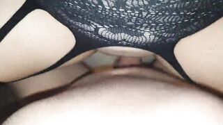 Nasty Hot inside panties gets a huge load on her