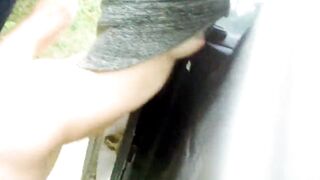 Drove inside the woods and fucked! doggy style
