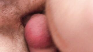 Bushy homosexual lovers tries anal sex without a condom