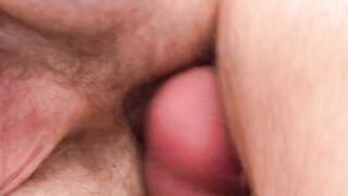 Bushy homosexual lovers tries anal sex without a condom