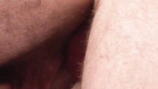 Bushy homosexual lovers tries anal sex without a condom
