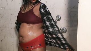 Long Melons Real desi College bimbos Sarika Taking Shower Dancing And Masturbation