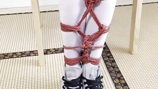 Blonde mistress get bound up and gave BLOWJOB