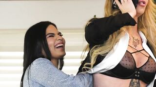 TRANSFIXED - Amazingly hot Cis Hispanic Gets Nailed By sexy Inked T-girl Realtor Gracie Jane For Discount