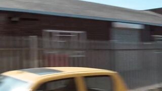 Sexsual blondie giving fellatio to mechanic