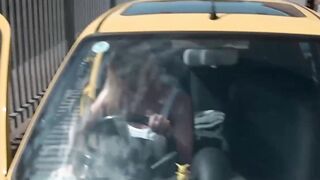 Sexsual blondie giving fellatio to mechanic