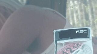 Sexsual blondie giving fellatio to mechanic