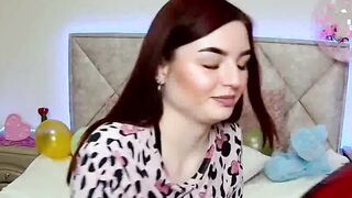 Redhead webcam girl NicolPot performing solo for fans