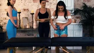 ALL GIRL RUBS - 2 Stunning Masseuses Team Up To Take Care Of Their Client's Vagina