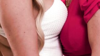 ADULT TIME - Big titted Blondes Serene Siren & Kayley Gunner Christen New House With BEAUTY SNATCH EATING!