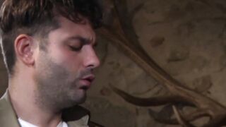 Sensational dark hair gets arse boned