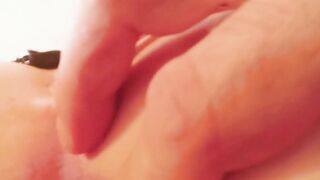 Hot dark haired sucking off penis