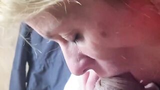 Muscular Spanish Blonde Milf Gives Amateur Blowjob