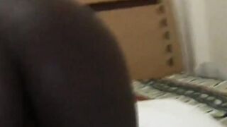 Ebony Aaliyah sucked big white cock
