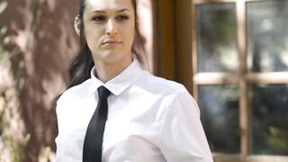 ADULT TIME - Big titted T-Women Khloe Kay And Bubble Booty Jane Wilde CAUGHT FUCKING AT WORK! FULL CLIP