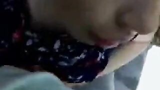 Naughty Asian GF with Big Boobs Gives a Public Blowjob